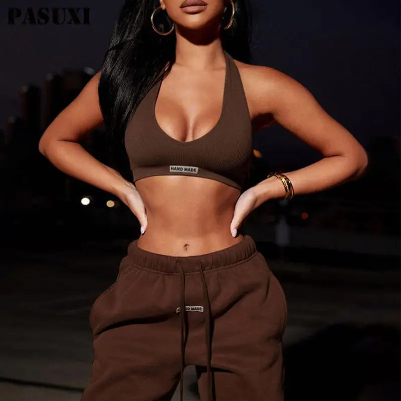 Sleeveless Top Casual Tracksuit Set Fitness Yoga Women High Waist Breathable Leggings And Bra Set