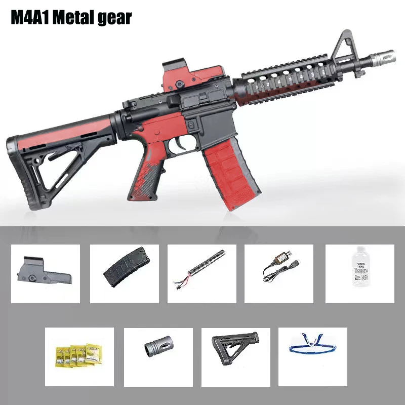 Нейлоновая Штурмовая винтовка M4A1 металлическое снаряжение Электрический брызговик гелевый шар бластер с водяными бусинами гелевые пули боевая игра игрушечный пистолет для игр на открытом