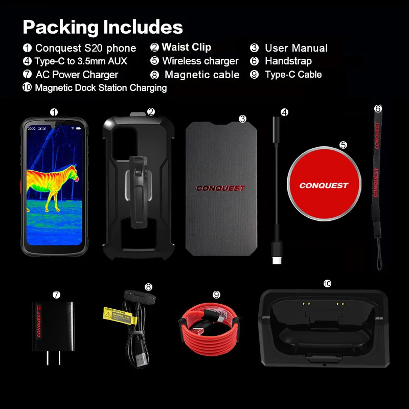 Thermal Imaging 8GB+256GB 5G Android11 Android 11 5G IP68 waterproof rugged smartphone PoC Walkie Talkie