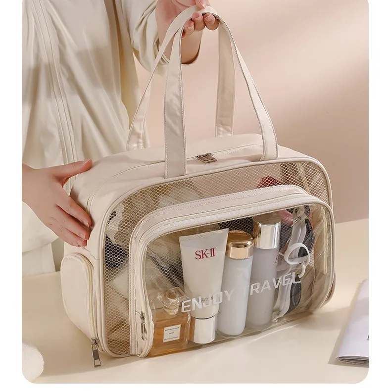 Clear Cosmetic Makeup Bag Toiletry Bag Large Waterproof Transparent Clear Travel Bag for Toiletries