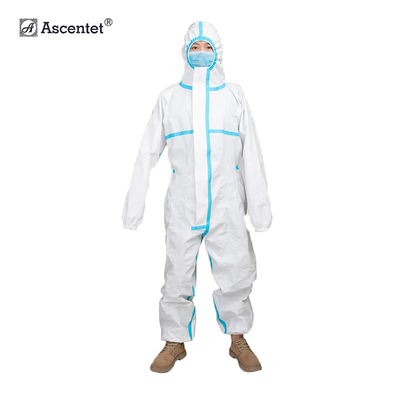Disposable nonwoven biological chemical isolation gown safety suits