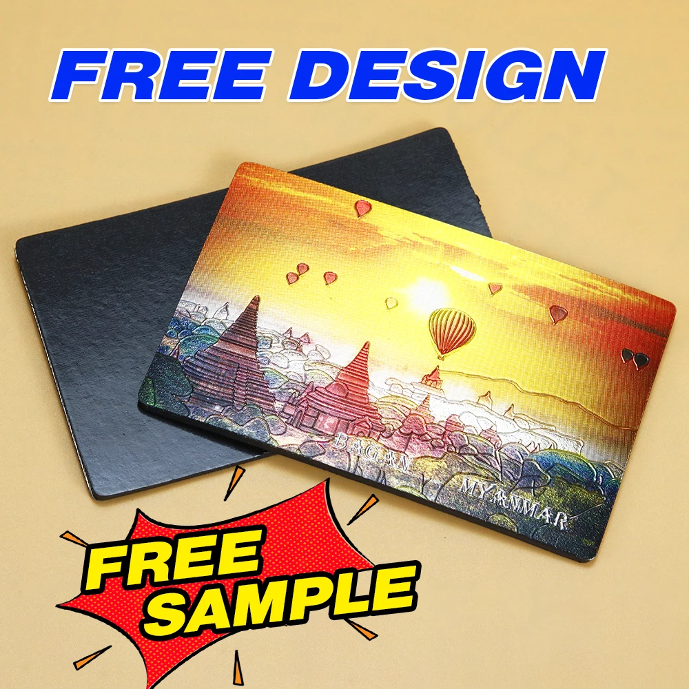 Free Shipping Malaysia Photo Refrigerator Saudi Sticker Foil Paper Fridge Magnet Tourist Souvenir Custom Plant Fridge Magnet