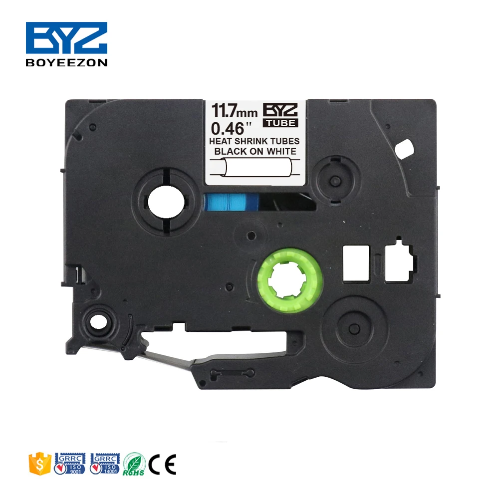 Top HSc-231 Compatible Heat Shrink Tube Label Tape 11.8mm tape cartridge for Brother HSe231 HSe-231 HS231printer ribbon