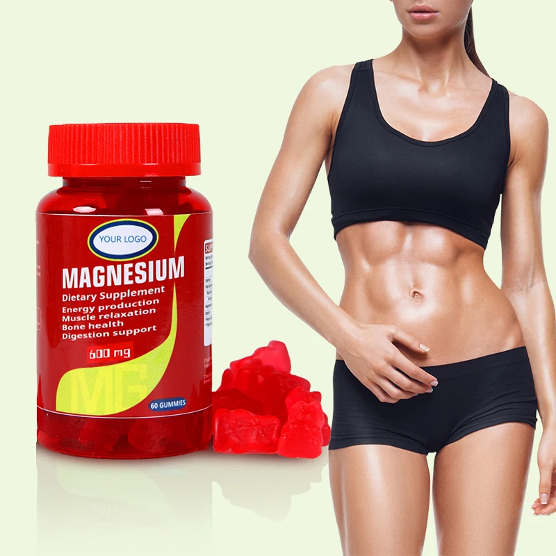 Custom Brand Private Label Magnesium Glycinate Gummy Sleep Muscle & Heart Relaxation Magnesium Citrate Gummies