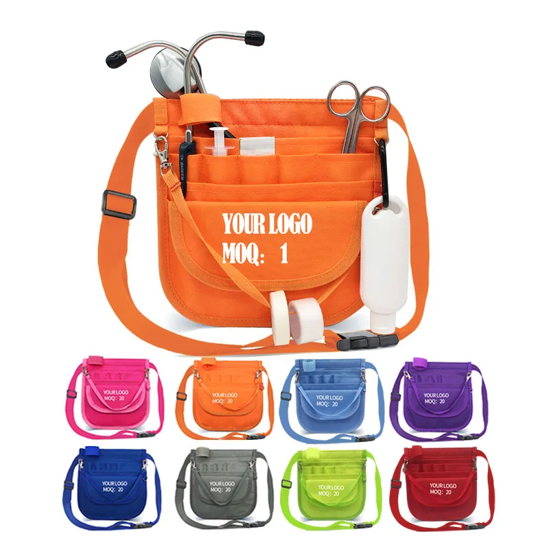Low Moq Custom logo Nurse side Fanny bag Nursing Pocket Organizer Belt Pouch Waist Pack for work