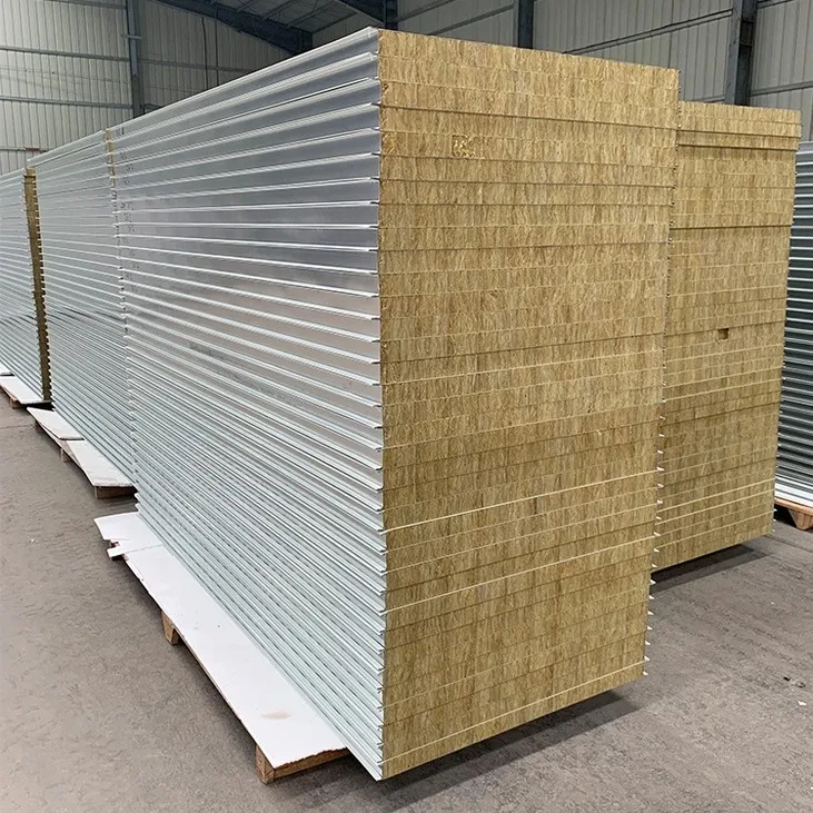 Factory Direct Rock Wool Polyurethane Facade Panel Fireproof Sandwich Panels For Storage