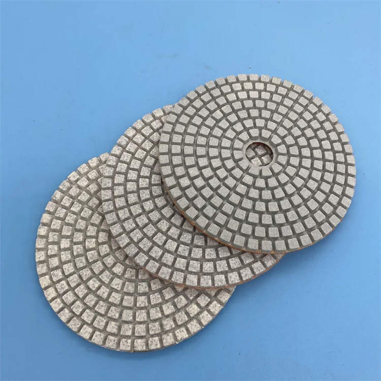 4 Inch Polishing Pads Dry Flexible Diamond Resin Dry Diamond Marble Polishing Pads
