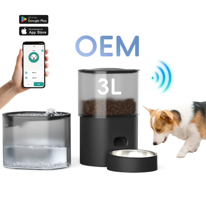 Pet feeding supplies intelligent pet feeding dispenser supplies Smart automatic timing Cat Dog Pet food feeder