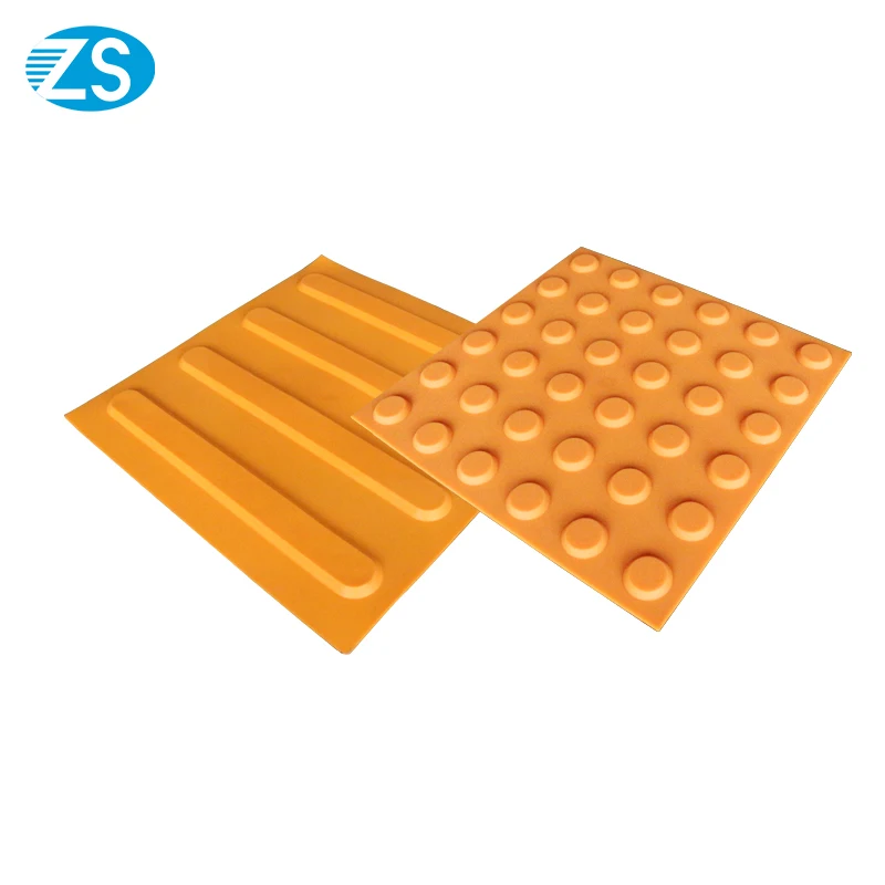 outdoor sidewalk tile paving rubber tactile tile for blind people