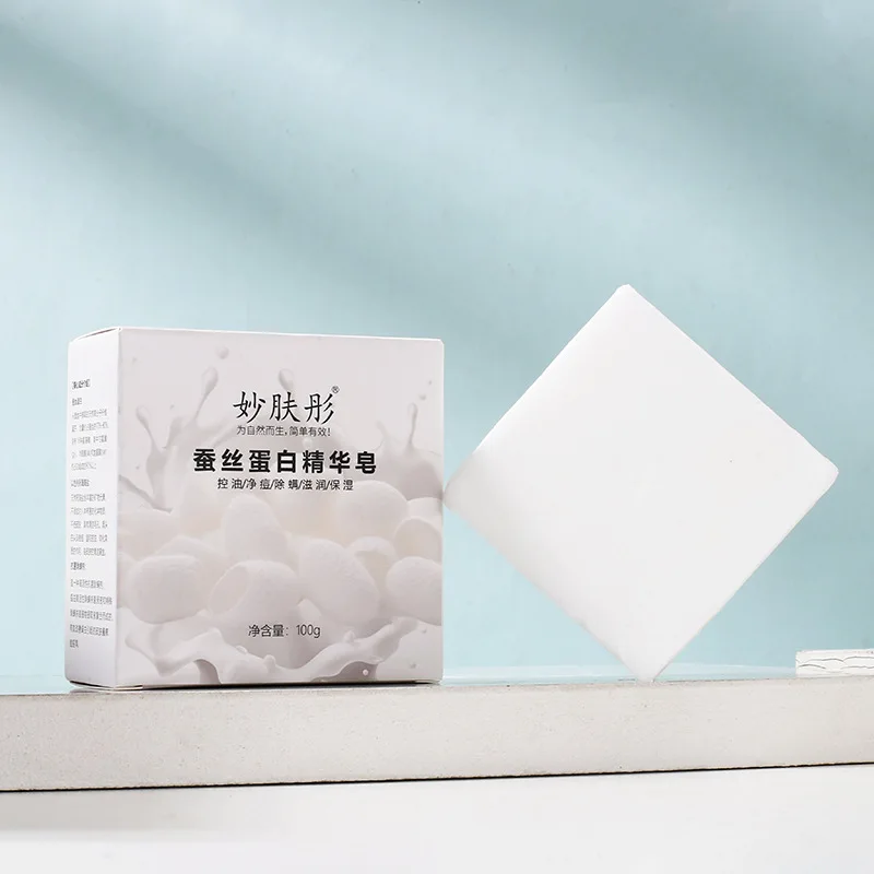 Silk Protein Soap Sea Salt Deep Cleansing Goat Milk Soap Facial Cleansing And Bath Handmade Milk Soap