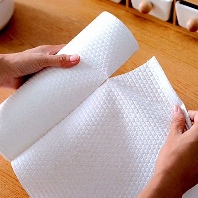 Disposable washable nonwoven cleaning roll wipes fabric house water absorption and deoilingl household cleaning cloth