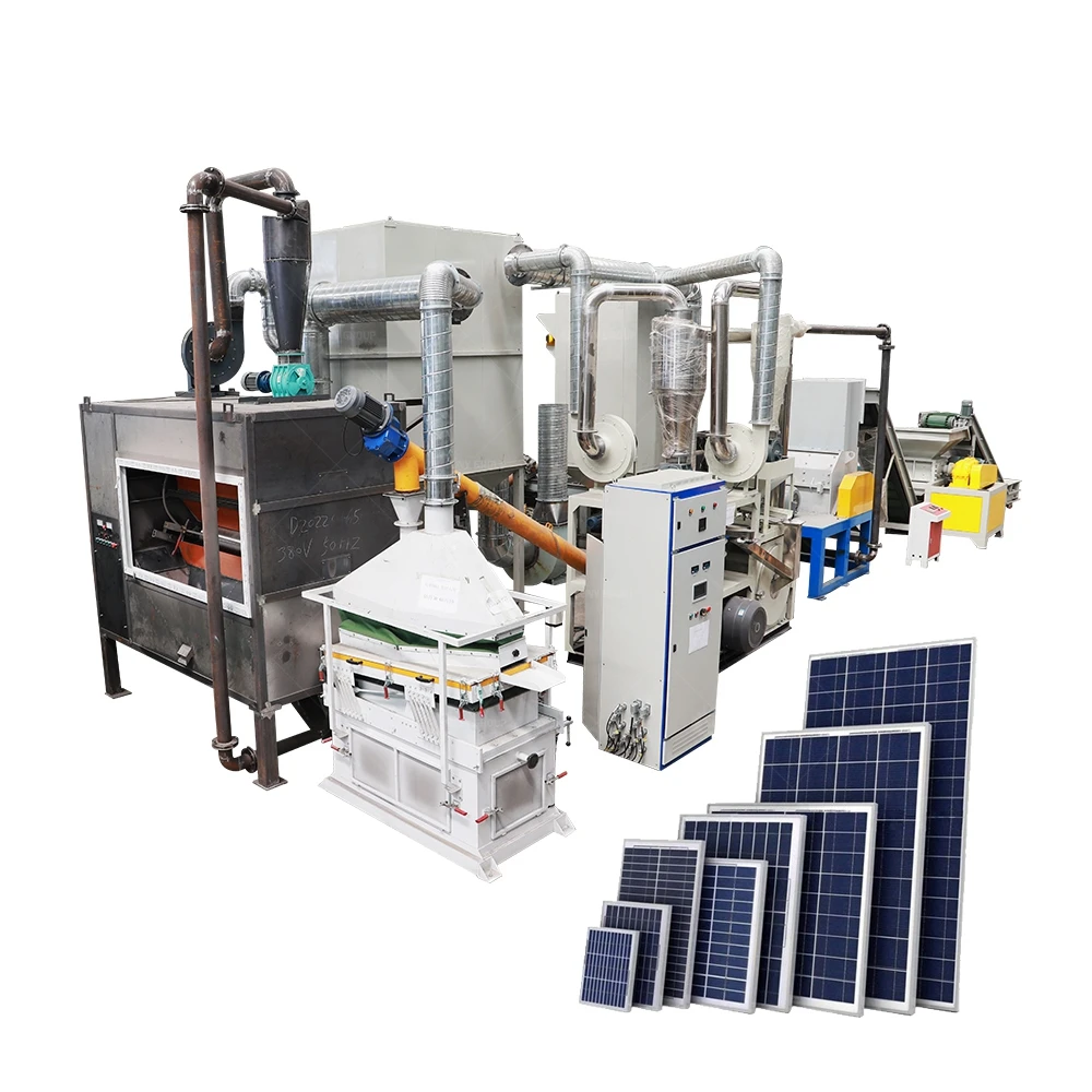 New Technology Solar Panel Recycling Plant Scrap Photovoltaic Power Generation Solar Panel Crushing Sorting Equipment