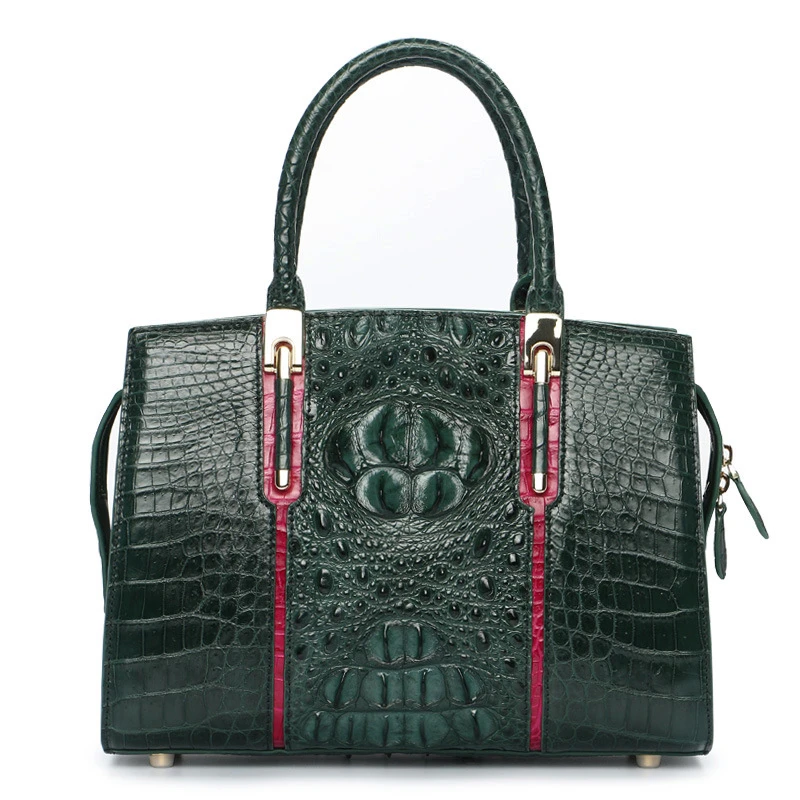 Professional Manufacturer Exotic Real Crocodile Leather Tote Bag Shoulder Crossbody Bags For Ladies Custom Women Handbags Luxury