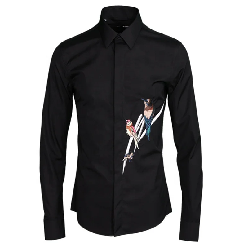 New arrival 2020 OEM service embroidery comfortable casual style men shirt