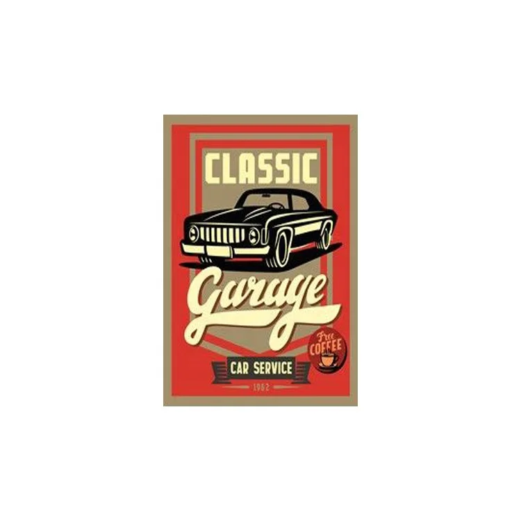 New Arrival Car Mechanic Advertising Garage Plaque Vintage Metal Posters Tin Sign Wholesale For Bar Garage Wall Decor