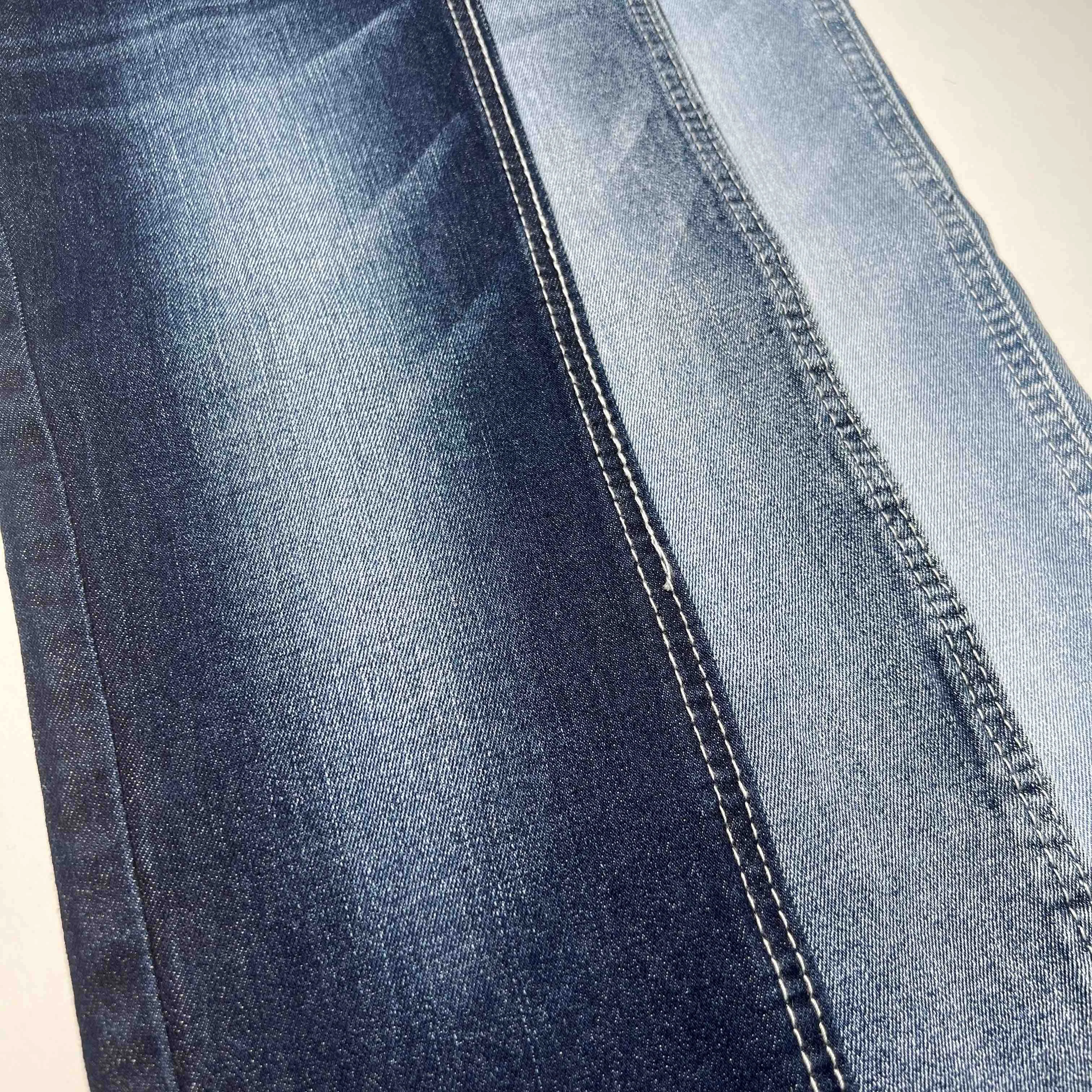 Dark Blue Lightweight Spandex Yarn Dyed Rolls of Denim Fabric