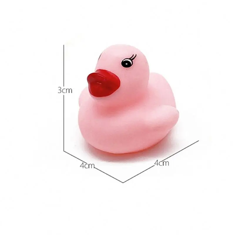 Hot Multicolor PVC Plastic Small Ducky Light Color Squeak Baby Bath Toys Bulk Mini Yellow Pink Blue Black Rubber Duck
