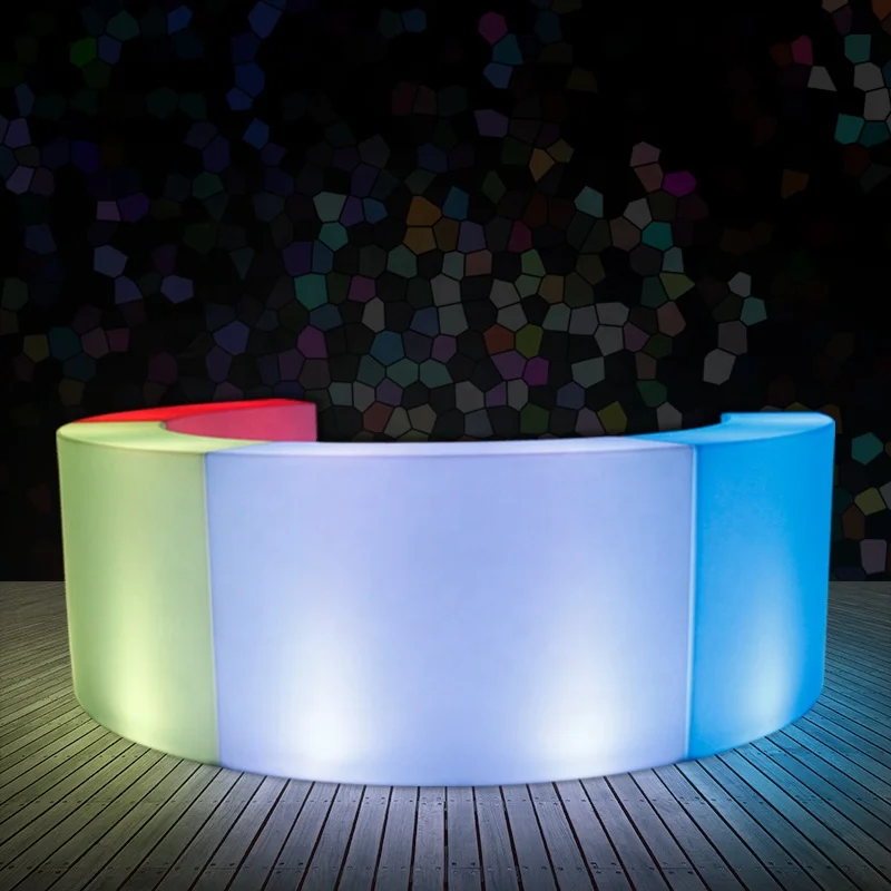 Оптовая продажа, водонепроницаемый светодиодный барный стол rgb с подсветкой, барная стойка с подсветкой