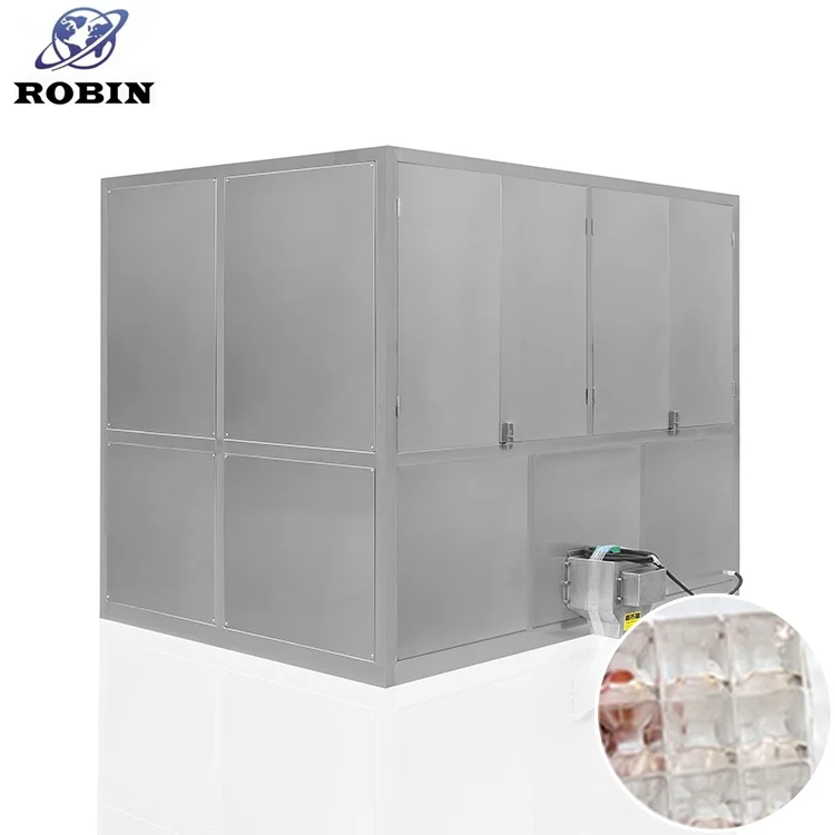 Industrial 3 Ton Cube Ice Machine Water-Cooled with Excellent Quality Compressor as Core Component for Food Consumption