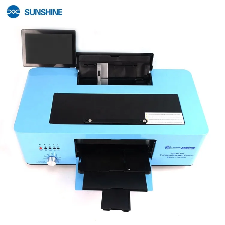 SUNSHINE A4 Smart UV Printer with 8 Inches Touch Computer HD Embossed Print for PUV PC TPU Leather Coated Paper Material SS-890P