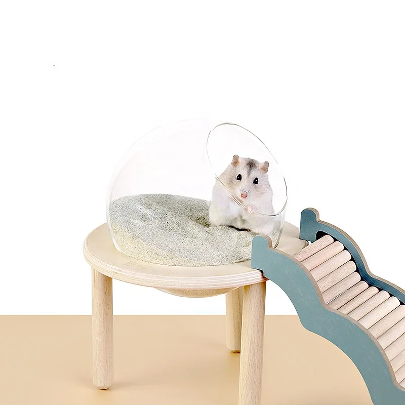 amazon hot selling Hamster bathroom toilet basin hamster sand bath basin full transparent space capsule urinal supplies