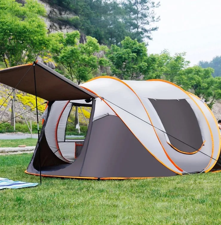 2021 Outdoor marquee tent 3 to 4 Person 5 to 8 People Rainproof Throwing Beach Camping tent Automatic Fast Opening pop up tent