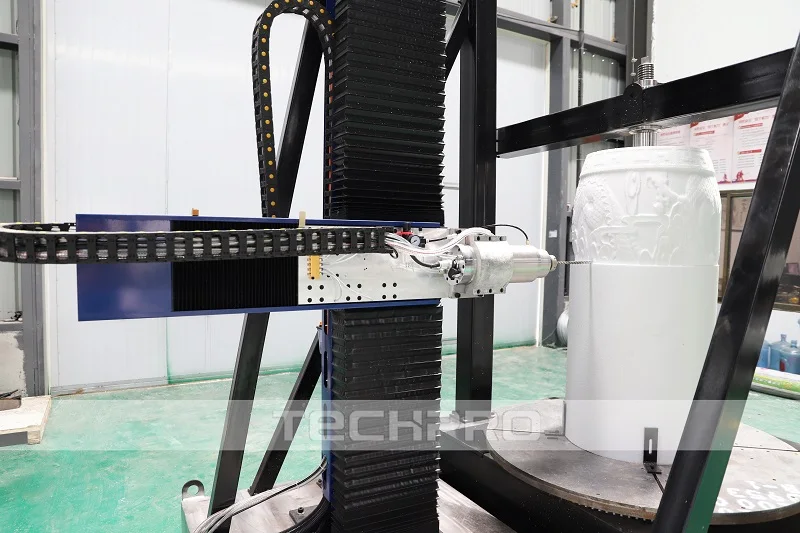 Heavy Stone Marble Granite Engraving Cnc Router 4 Axis Vertical Stone Carving Machine for Roam Columns and Church Sculptures
