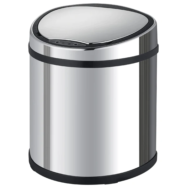 Semi Round Stainless steel bin 9L 12L 20L Automatic Smart Sensor Garbage Trash Bin Can Intelligent Trash