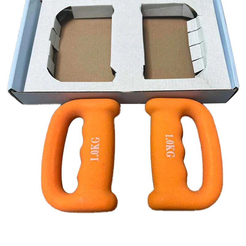 JY new gym fitness 1kg plastic dipping dumbbell household small iron dumbbell set