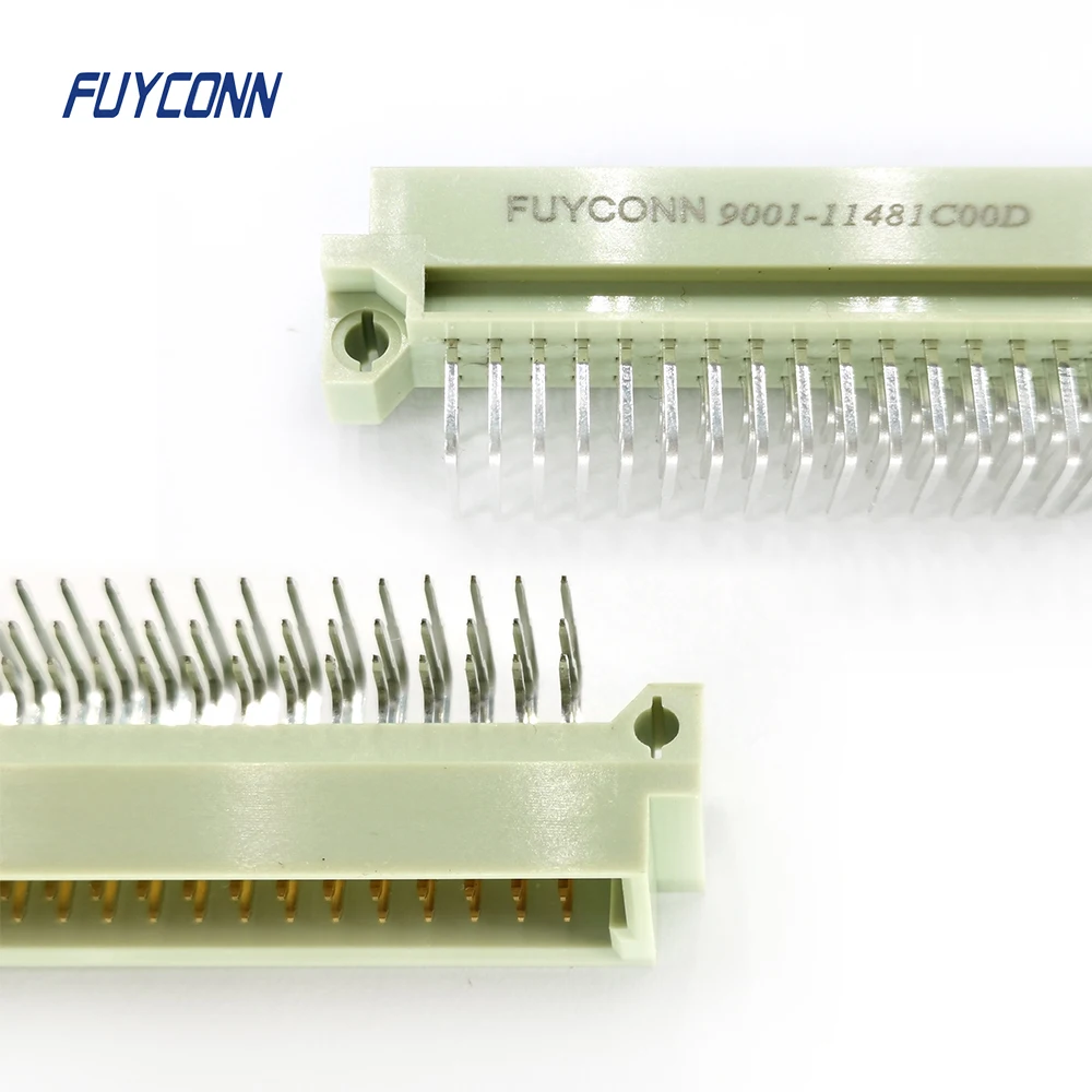 3*16 32 48 pin Male Euro connector with 2.54mm or 5.08mm pitch, B Type 3 rows 16P 32P 48P Right Angle PCB DIN41612 Connector