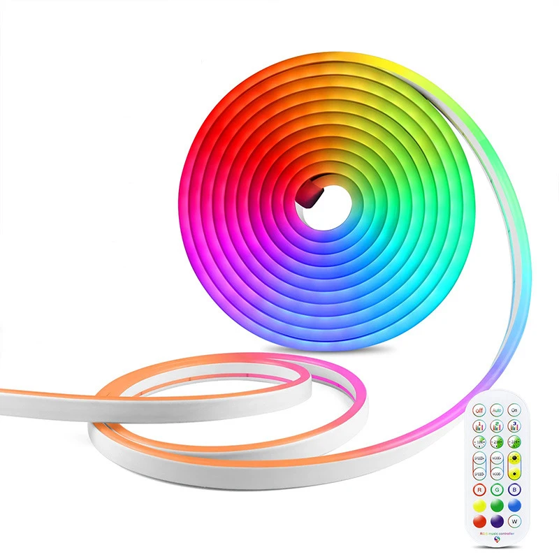 Wholesale Silicone Tape Light Waterproof IP65 Decorative Led Rope Flexible Light Lamp Sign DC12V Custom Flex RGB Led Neon Lights