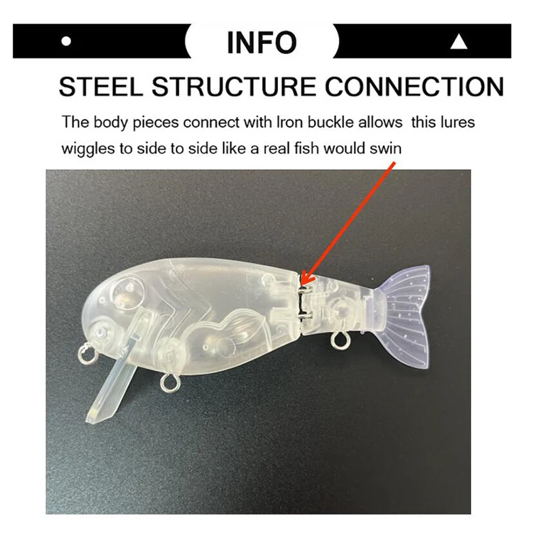 New Arrival 10cm 28g Blank Mini Bull Shad Wake Bait Unpainted Jointed Swimbait With Soft Tail Floating Bass Lure