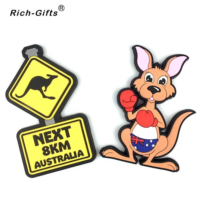 Small wholesale Custom Australia Soft PVC Souvenirs crafts Fridge magnets