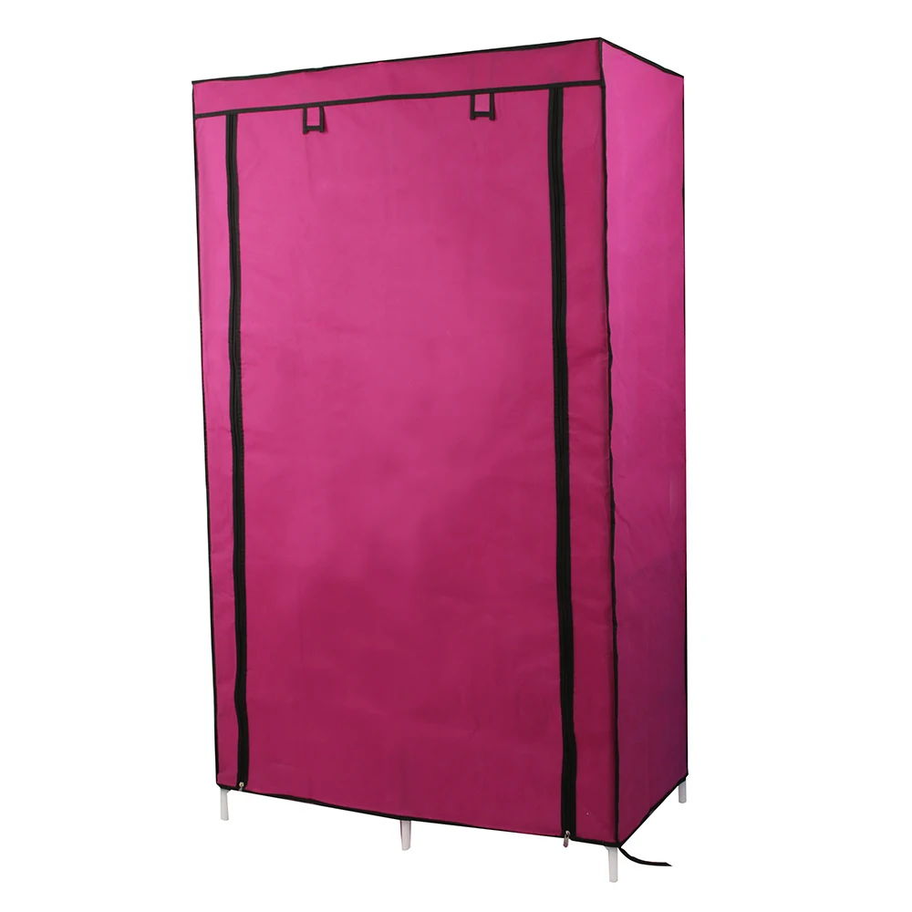 
Portable Closet Wardrobe Storage Organizer with Sturdy Cover Clothes Closet 