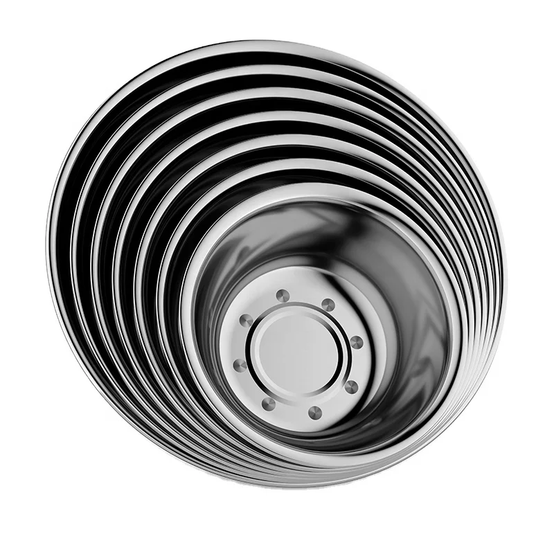 RONGYE Wholesale High Quality stainless steel mixing bowl set nested thick salad seasoning bowls for kitchen
