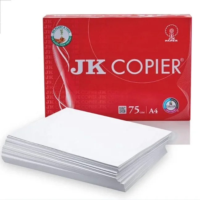 Wholesale Wood Pulp Printing Paper White A4 Size 500 Sheets 70 75 80 Gsm Copy A4 Paper