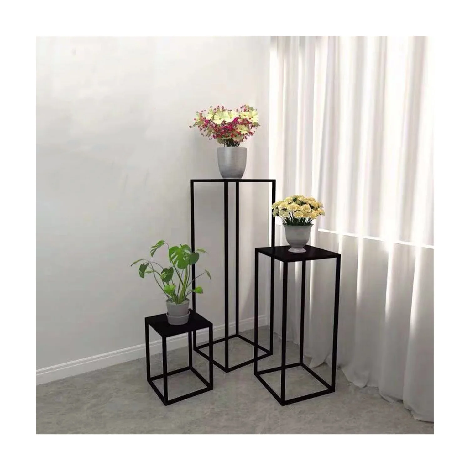 Professional Manufacture Cheap Customized Metal Plant Stand Stackable Flower Pot Stand Modern Side Table