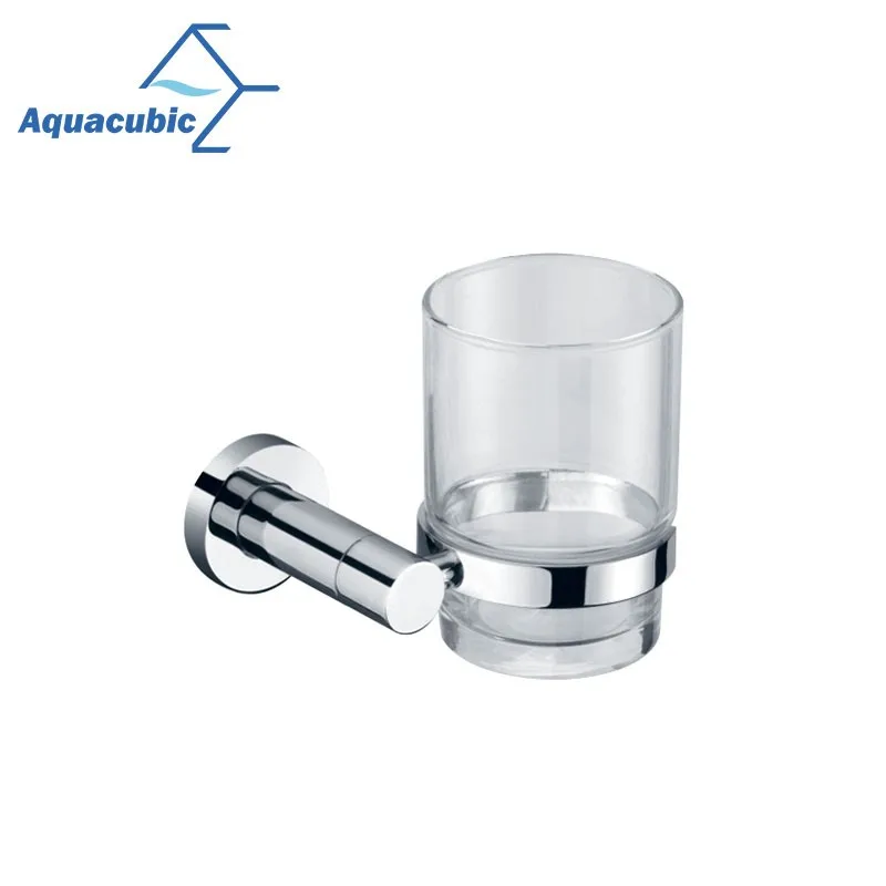 Aquacubic Chromed round Robe Hook Modern Home Hotel Bathroom Accessories Set