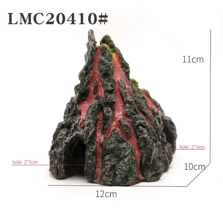 Simulated Volcano Craft Landscaping Aquarium Resin Ornaments Decoration