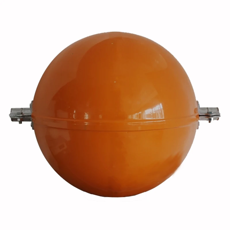 Solid fiberglass warning sphere customize diameter 600mm red color for 33kv transmission line