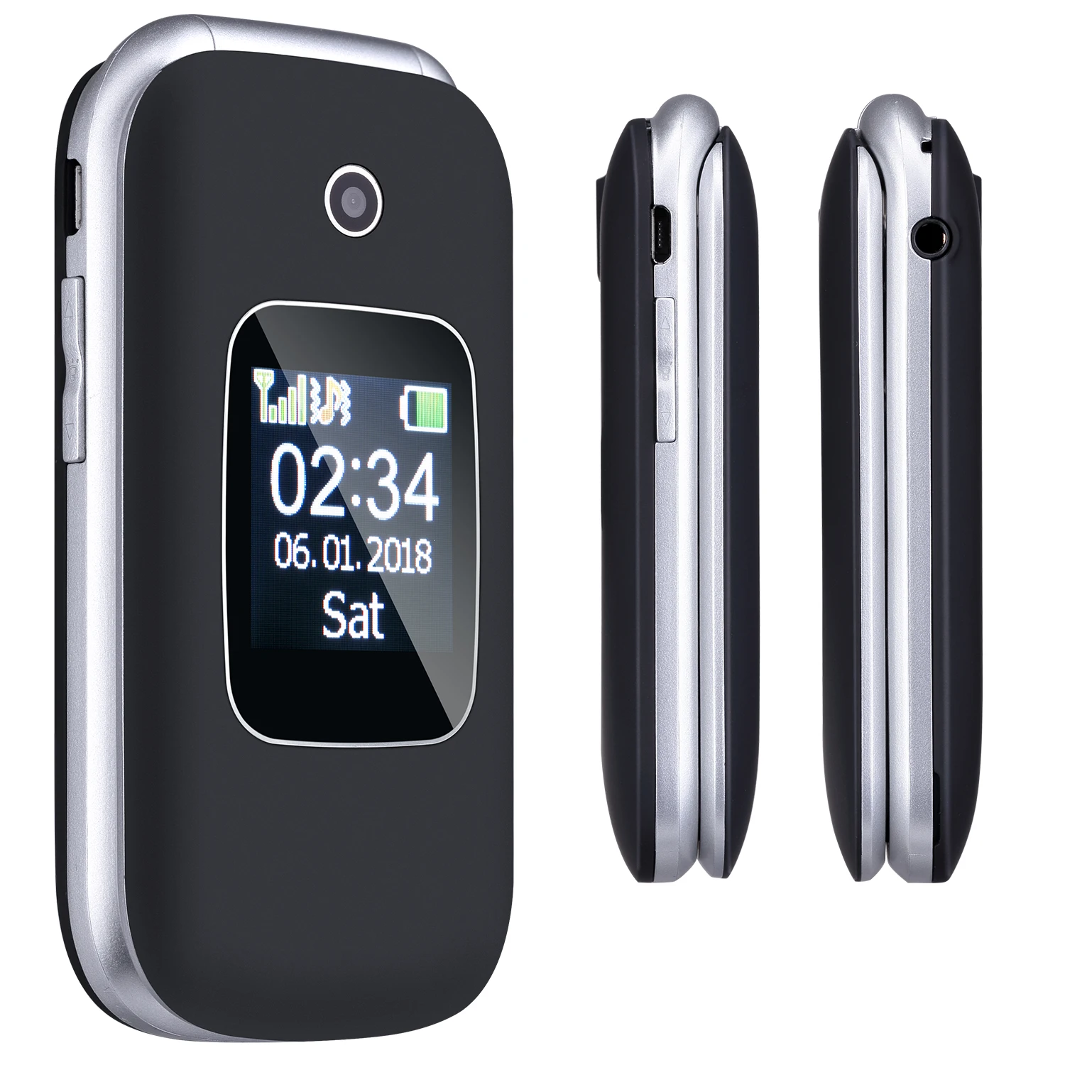 D330 Dual screen 2G SOS easy use portable flip feature mobile phones