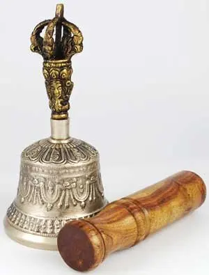 Tibetan Buddhist Phurba Ghanta/Bell  Singing Bell with Dorje Tibetan Meditation Singing Bell Handmade