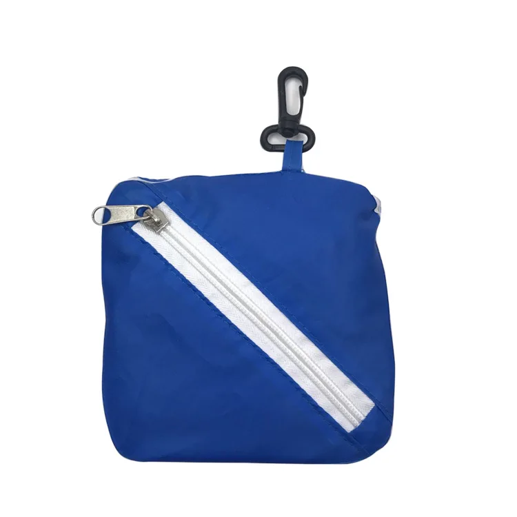 
Foldable shopping bag portable Storage waterproof daily Oxford green portable advertising gift Folding zipper shopping bag 