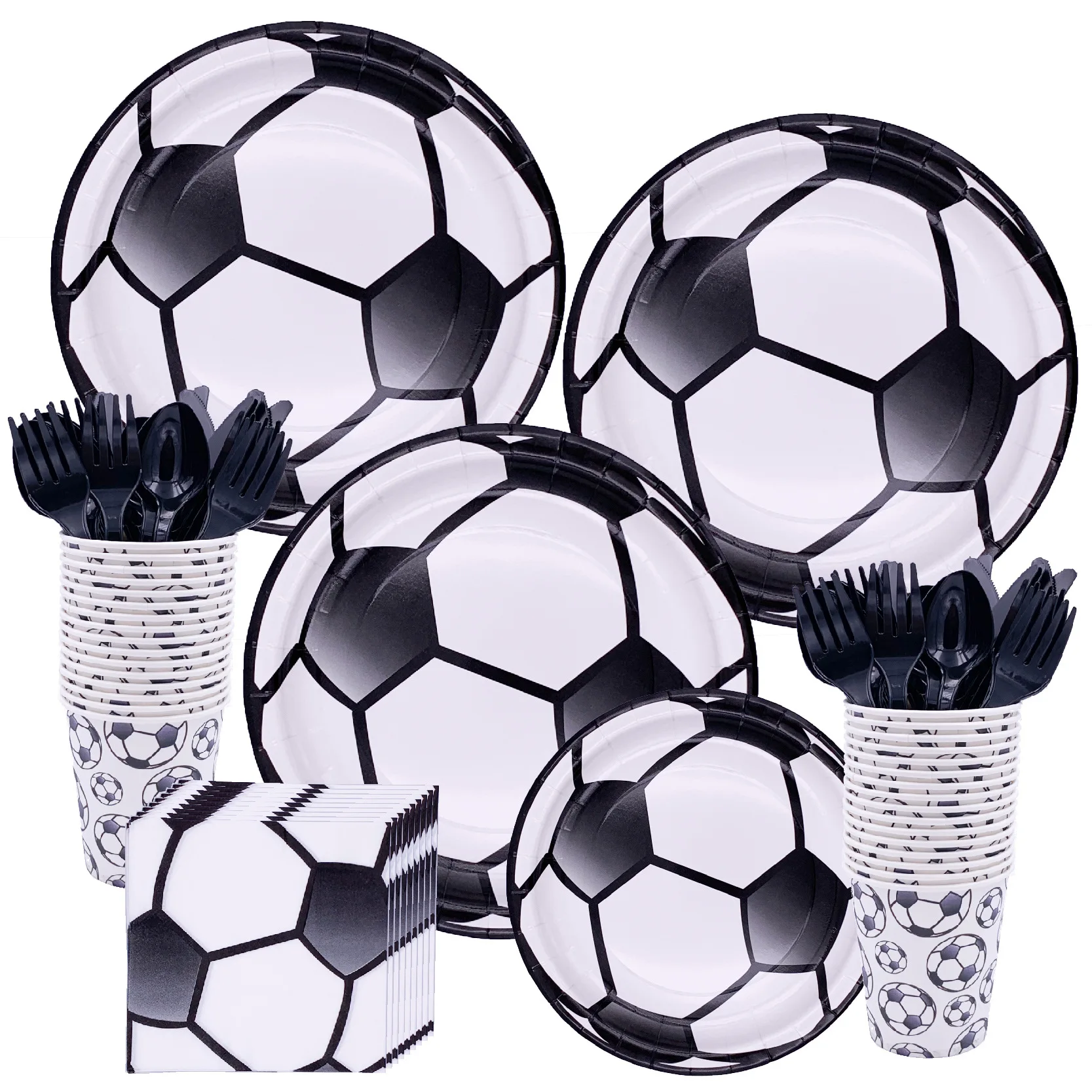 football party set for kids soccer shape plates football theme birthday supplies decoration cake paper plate paper cup