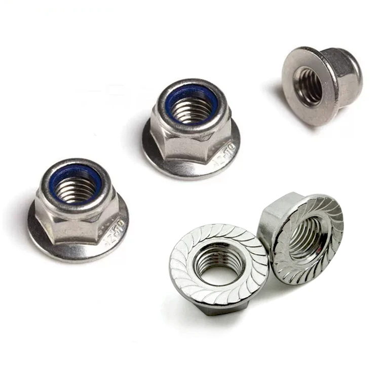 DIN6923/DIN6926 шестигранный зазубренный фланец купольная гайка квадратная клетка замок тяжелая Шестигранная сварной из нержавеющей стали