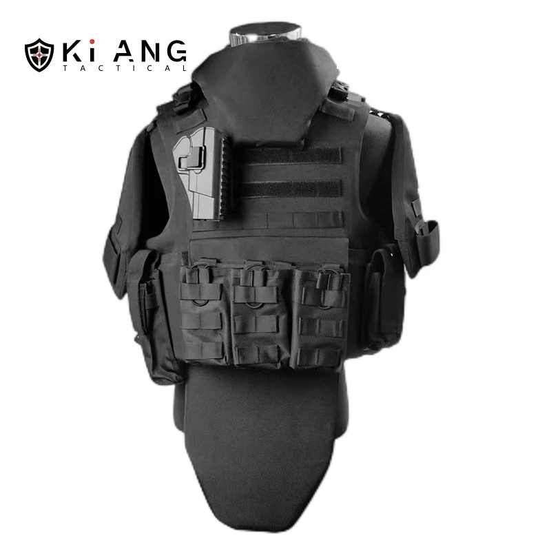 KIANG High Quality Aramid Molle Quick Release Light Weight Full Body Tactical Vest