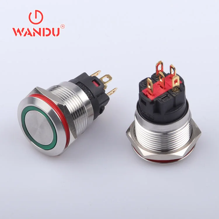 WD19A 19mm 5pin Ring with light Hold button switch