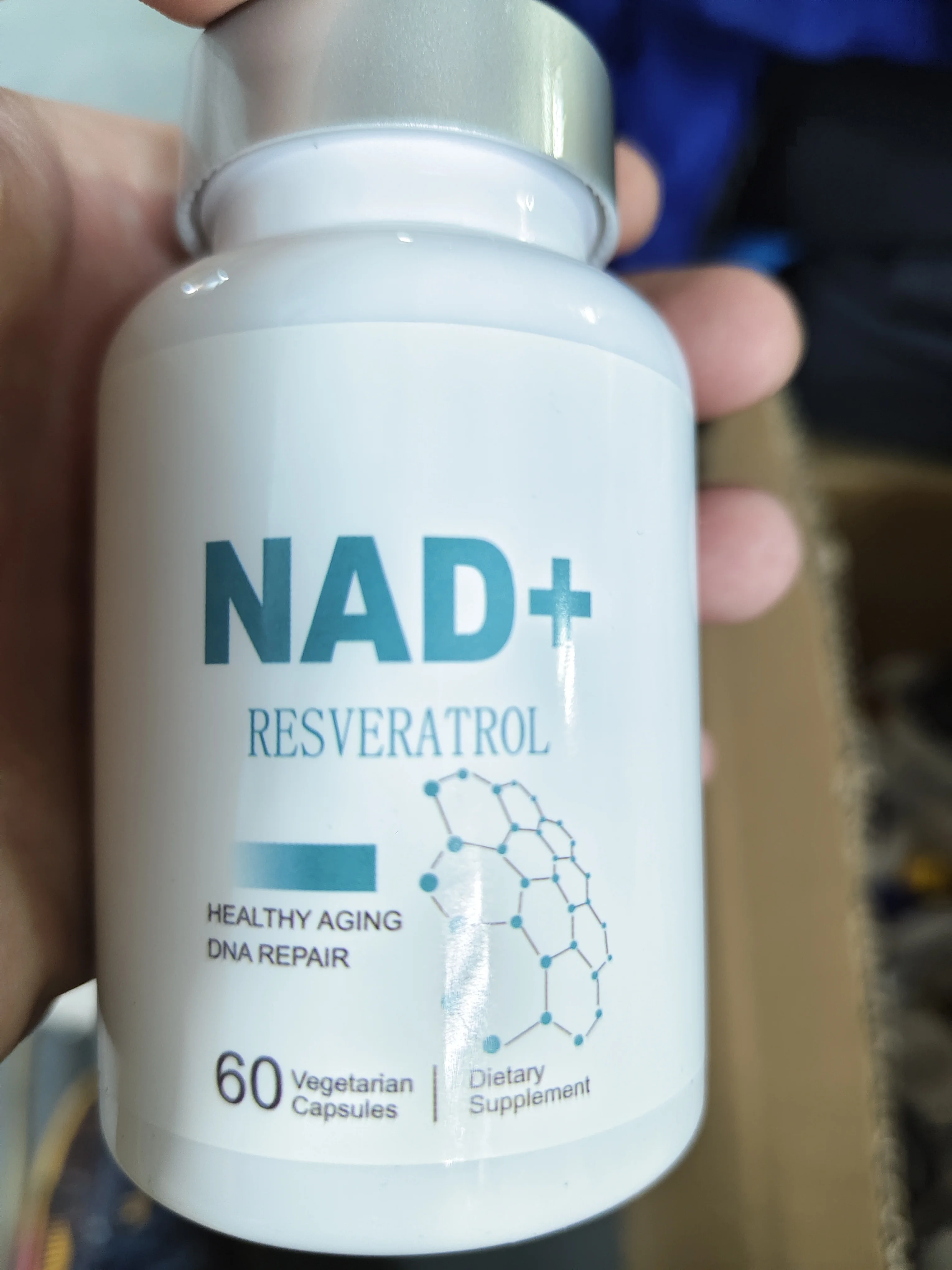 Hot Sale GMP factory oem odm private label nad nicotinamide riboside nad plus booster capsule Supplement with Resveratrol