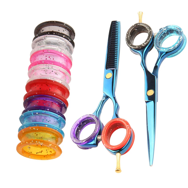 Salon Barber Hairdressing Scissors Replacement Parts Finger Silicone Rings Haircut Tools Scissors Fit Any Scissors For Salon