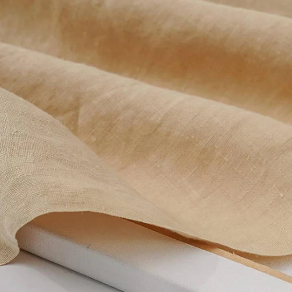 Custom made woven 100 percent soft natural eco friendly vintage plain color printed women shirting dressmaking hemp fabric